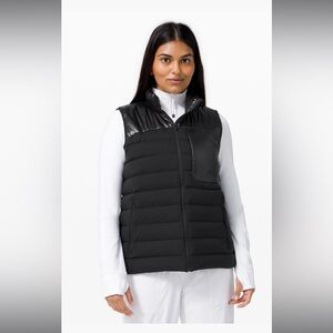 Lululemon NAVIGATION STRETCH DOWN VEST, black, size 12